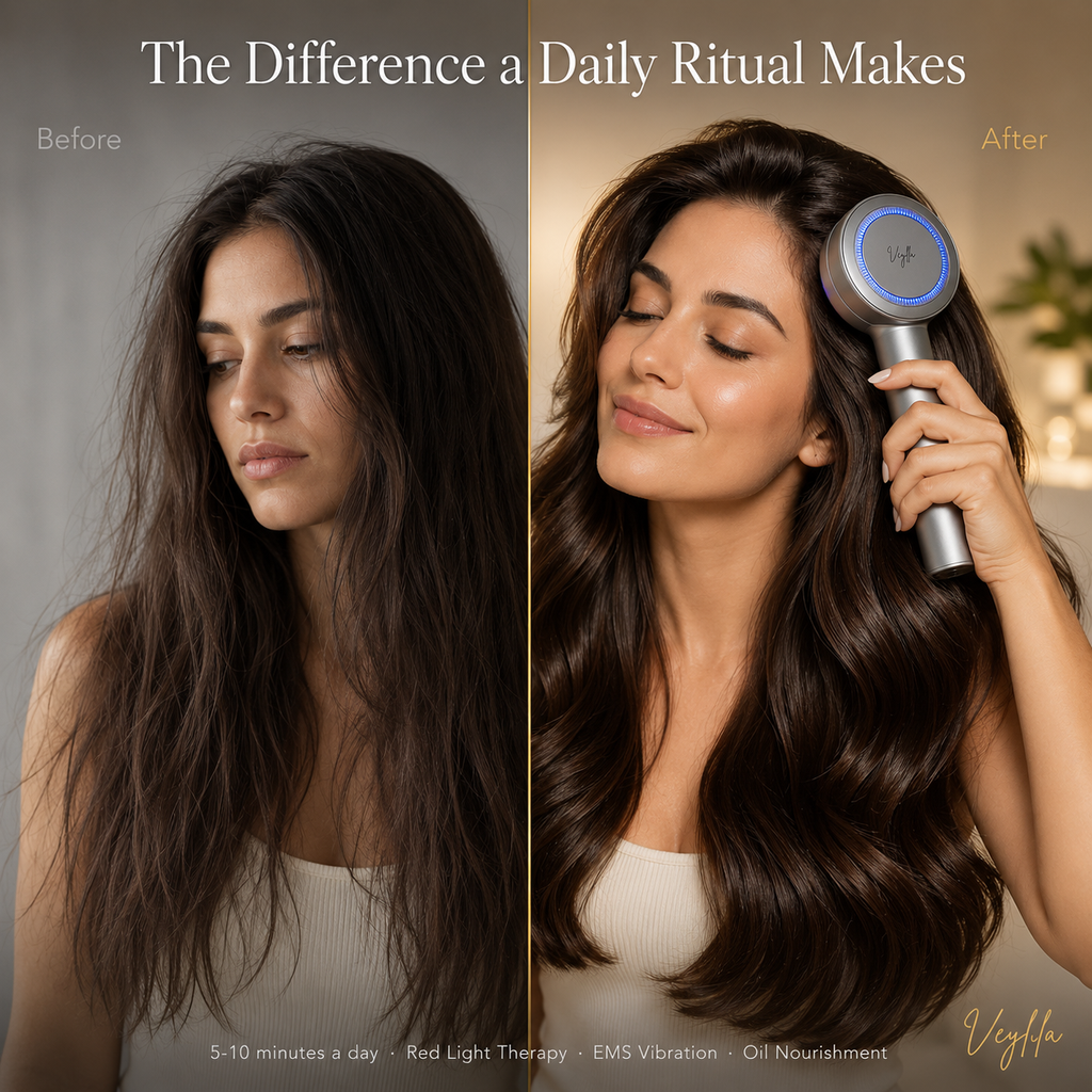 Veylla Scalp Ritual Device — Red Light Therapy & EMS Vibration Massager