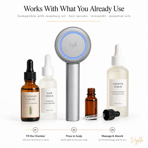 Veylla Scalp Ritual Device — Red Light Therapy & EMS Vibration Massager